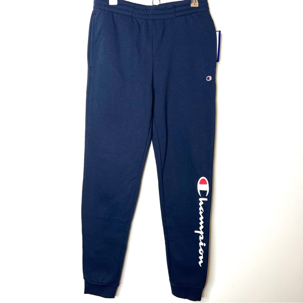 Champion Fleece Joggers Sweatpants Navy Size L